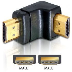   Delock DL65073 HDMI male -> HDMI male 90° lelelé elforgatott adapter