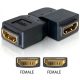 Delock adapter HDMI anya > HDMI anya 90  balra