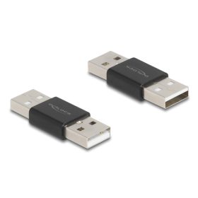 Delock A-típusú USB 2.0 fém adapter apa - apa (65108)