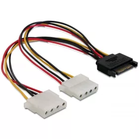   Delock DL65159 SATA 15 pin male -> 2x4 pin 20 cm-es Molex adapter