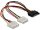 Delock DL65159 SATA 15 pin male -> 2x4 pin 20 cm-es Molex adapter