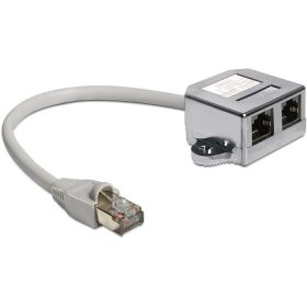 Delock RJ45 elosztó 1 x RJ45 -> 2 x RJ45 (65177)