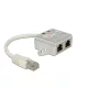 Delock RJ45 Port Doubler 1 x RJ45 apa > 2 x RJ45 anya (2 x ISDN) (65224)