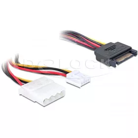 Delock DL65227 SATA -> Molex + Y hálózati kábel