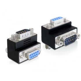   Delock adapter Sub-D 9 pin apa > anya 90 -ban elforgatott, fekete
