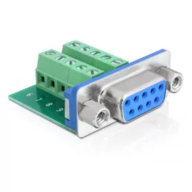   Delock DL65268 D-Sub 9 pin anya -> terminál blokk 10 pines adapter