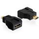 Delock DL65271 nagy sebességű HDMI Ethernettel - mini C female -> mikro D male adapter