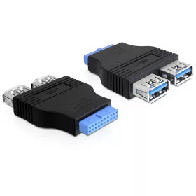   Delock Adapter USB 3.0 pin header female --> 2 x USB 3.0 female (65324)