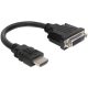 Delock 65327 HDMI 19 pin male --> DVI 24+1 (DVI-D) female 20cm adapter