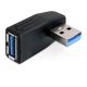 Delock DL65341 USB 3.0 apa-anya vízszintesen 90°-ban forgatott adapter