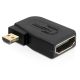 Delock DL65352 nagy sebességű HDMI - micro D apa -> A anya adapter oldalra fordítva