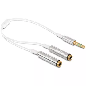   Delock 65355 sztereo jack 3.5 mm apa -> 2 x sztereo jack anya 25 cm