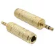 Delock DL65360 sztereo jack 3.5 mm apa -> 6.35 mm anya fém adapter