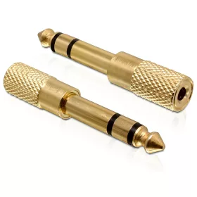   Delock DL65361 sztereo jack 6.35 mm apa -> 3.5 mm anya fém adapter