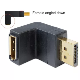   Delock 65382 Displayport apa > Displayport anya adapter, lefelé forgatott
