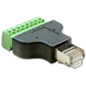   Delock adapter RJ45 apa > terminál tömb, 8 pin 2-részes (65389)