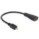 Delock 65391 micro HDMI - D male > 19 pin HDMI - A female 23 cm kábel