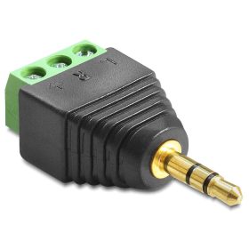   Delock Adapter sztereó dugó 3.5 mm > Terminál blokk 3 érintkezővel (65419)