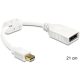 DeLock 65427 mini DisplayPort apa -> Displayport anya adapter, fehér