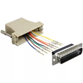   Delock adapter Sub-D 25 Pin apa > RJ45 anya, szerelő készlet