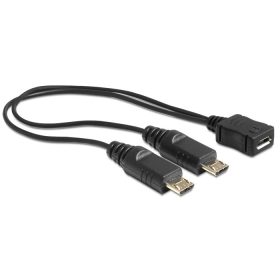   Delock 65440 USB micro B anya > 2 x USB micro-B apa kábel  20,5cm
