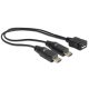 Delock 65440 USB micro B anya > 2 x USB micro-B apa kábel  20,5cm