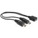 Delock 65440 USB micro B anya > 2 x USB micro-B apa kábel  20,5cm