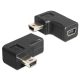 Delock USB-B mini 5 pin apa / anya adapter 90°-ban elforgatott  (65448)