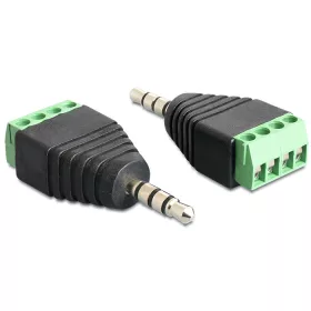   Delock sztereó jack apa, 3.5 mm > Terminal block 4pines adapter
