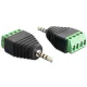 Delock sztereó jack apa 2.5 mm  > Terminal block 4pines adapter (65454)