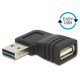 Delock EASY-USB 2.0-A apa > USB 2.0-A anya forgatott adapter (65522)