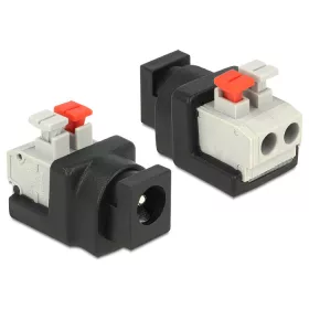   Delock DC 5.5 x 2.1 mm anya > Terminal Block nyomógombbal 2 pines adapter (65524)