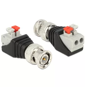   Delock BNC apa > Terminal Block nyomógombbal 2 pines adapter (65525)
