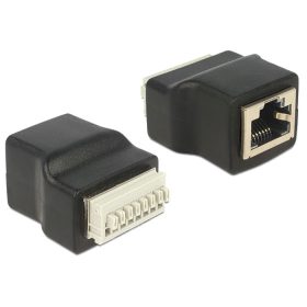   Delock RJ45 anya > Terminal Block nyomógombbal, 8 pines adapter (65527)