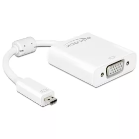   Delock Adapter HDMI Micro-D dugó > VGA hüvely audióval fehér (65557)