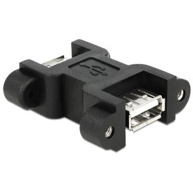   Delock Adapter USB 2.0 A-típusú anya > USB A-típusú anya rögzítő csavarokkal