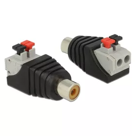   Delock adapter RCA aljzat - 2 pol. nyomógombos sorkapocs (65565)