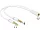 Delock 65585 Headset Adapter 1 x 3.5 mm 4 pin Stereo jack anya > 2 x 3.5 mm 3 pin Stereo jack apa (iPhone)
