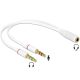 Delock 65585 Headset Adapter 1 x 3.5 mm 4 pin Stereo jack anya > 2 x 3.5 mm 3 pin Stereo jack apa (iPhone)