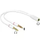 Delock 65585 Headset Adapter 1 x 3.5 mm 4 pin Stereo jack anya > 2 x 3.5 mm 3 pin Stereo jack apa (iPhone)