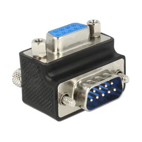   Delock Adapter Sub-D 9 tűs apa > anya 270 -os szögben cserélhető anyával és csavarral
