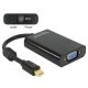DeLock 65598 mini Displayport 1.1 apa > VGA anya + audió + tápfeszültség