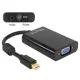 DeLock 65598 mini Displayport 1.1 apa > VGA anya + audió + tápfeszültség