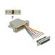 Delock Szürke Sub-D 25-tűs anya   RJ45 anya összekötő adapter (65600)