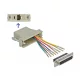 Delock Szürke Sub-D 25-tűs anya   RJ45 anya összekötő adapter (65600)