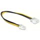Delock P4 apa   Molex 4 tűs apa, 30 cm-es hálózati kábel (65611)