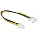 Delock P4 apa   Molex 4 tűs apa, 30 cm-es hálózati kábel (65611)