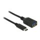 Delock 65634 USB Type-C (USB-C) apa > USB Type A anya 15 cm fekete