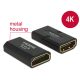 DeLock High-Speed HDMI adapter Ethernet HDMI-A anya > HDMI-A anya 4K kimenet fordítóval fekete (65659)
