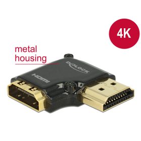  Delock 65661 High-Speed Ethernet HDMI-A anya > HDMI-A apa 4K 90° jobb, fekete